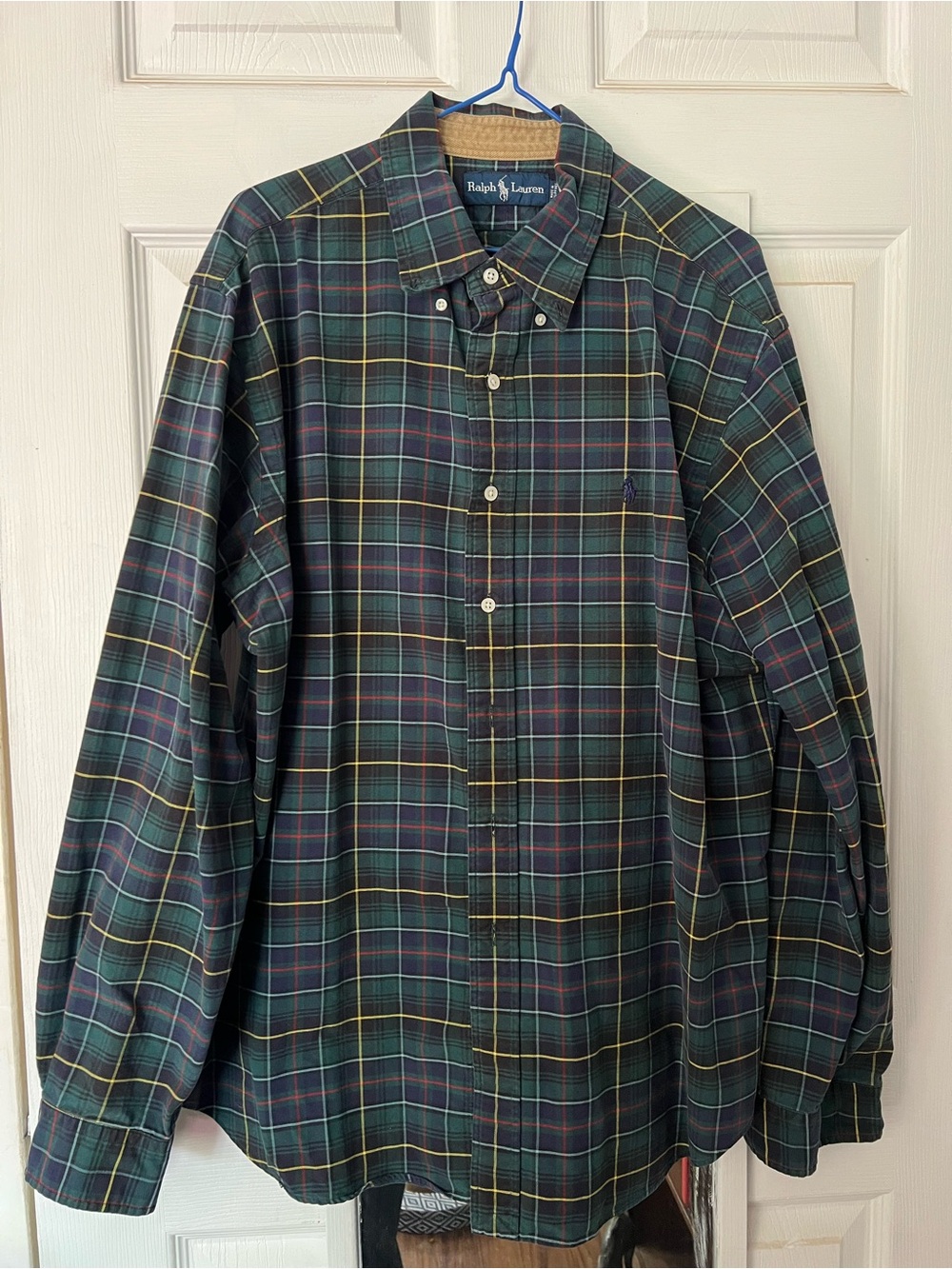 Vintage Ralph Lauren Plaid Stripe Long Sleeve Button Down Shirt Lot Of 4 XXL XL - Picture 4 of 10